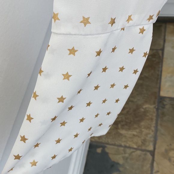 Shining Star Bow Blouse Classic Bow Tie Top made with ultimate patriotic Stars - Picture 5 of 10